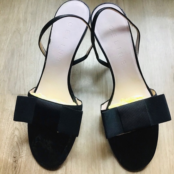 Vintage Celine Grosgrain Bow Heels - Picture 2 of 8